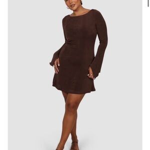 FAYT the label Brown Long-Sleeve Dress